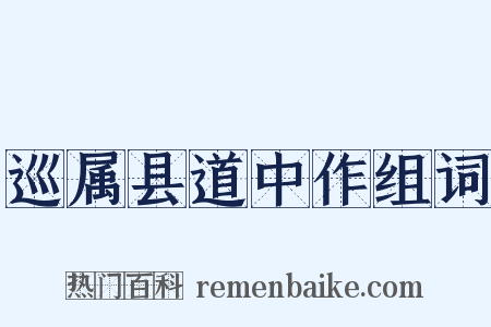 巡属县道中作组词是什么意思的图片